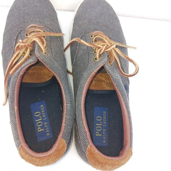 Polo by Ralph Lauren Men's Size 8 Gray Brown Sneakers Shoes - Picture 6 of 11